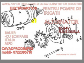 Alternator si Electromotor agro pentru AIFO sisteme irigatii BAUER noi