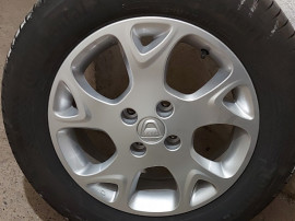 Jante aliaj și anvelope Continental noi 185x65 R15 pentru Sandero 2008
