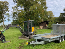 2019 Mini excavator Volvo ECR25D + trailer transport