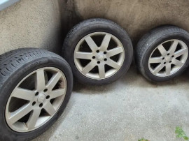 Set Jante Aliaj 16" 5x110 Opel / Saab + Anvelope Vară 205/55 R16 DOT 2022