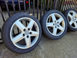 Jante Aliaj Audi 17' in 5 spite + Anvelope (capacele)
